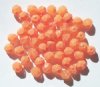 50 6mm Faceted Candy Coated Light Orange Beads